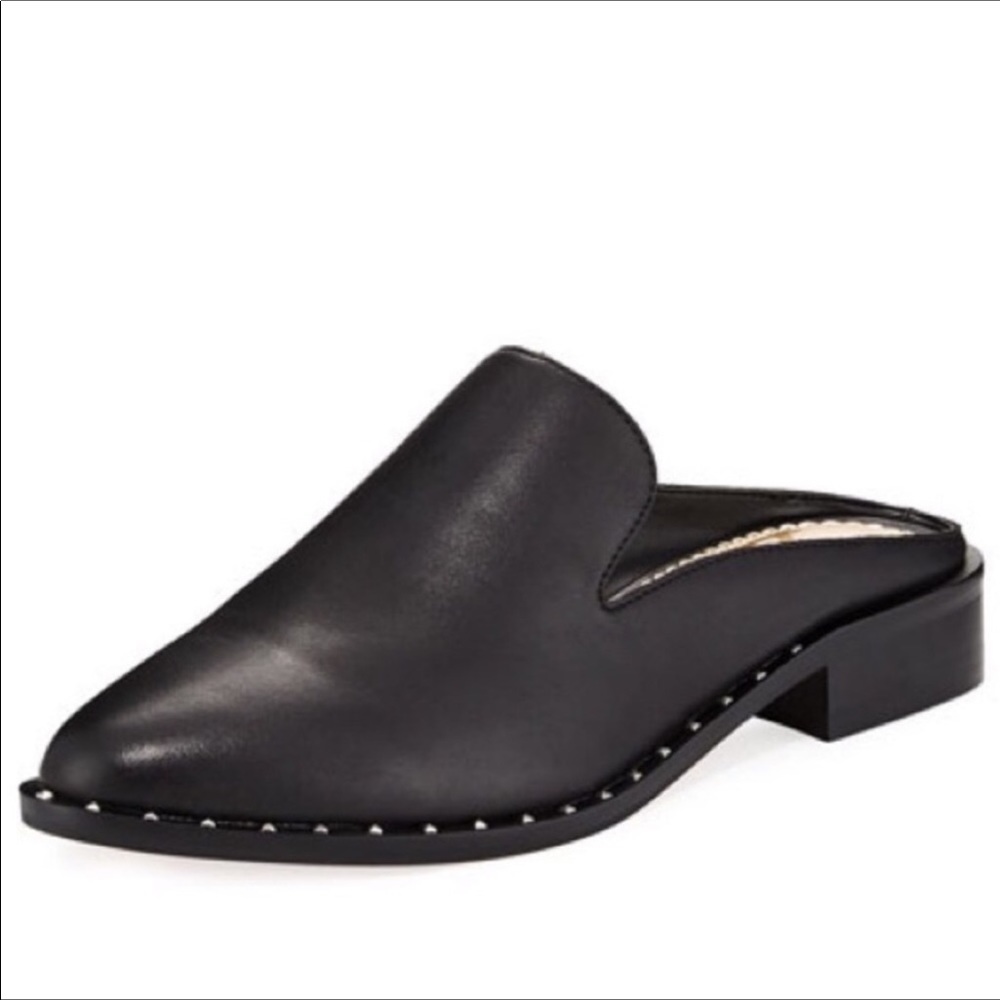 💸SOLD💸Sam Edelman Lewellyn Leather Studded mules - Picture 1 of 6